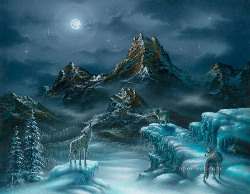 Sprit Song wolves Oil Paintings